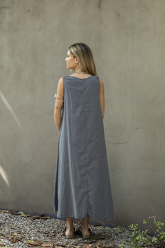 VESTIDO ARGOLLAS LARGO - comprar online