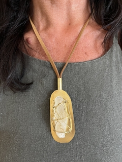 COLLAR CUARZO BRONCE - tienda online