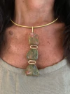 GARGANTILLA TRIPLE PIEDRA BRONCE - comprar online