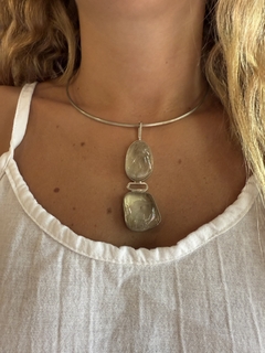 GARGANTILLAS DOBLE PIEDRA ALPACA - MDZ - comprar online