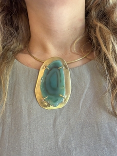 GARGANTILLA MALAIKA BRONCE VERDE - MDZ