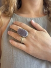 ANILLO PIEDRA DRUZA BRONCE -MDZ