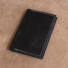 Porta pasaporte Negro