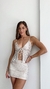 TOP PICO LENTEJUELA BEIGE