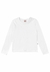 Blusa Branca Manga Longa Menina Infantil Brandili