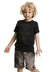 Conjunto Camiseta Bermuda Infantil Estampado Preto Banana Danger