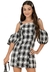 Vestido Xadrez Preto Branco Infantil Collie