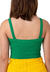 Top Cropped Canelado Verde Catbalou - comprar online