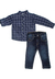 Conjunto Calça Camisa Xadrez Infantil Anjos Baby