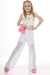 Conjunto Cropped Juvenill Branco Onda Kids