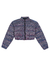 Jaqueta Boxy Puffer em Malha Glow Glitter Prata D'way
