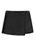 Short-Saia em PU Preto D'Way