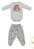 Conjunto Body Bebê Estampado Longo Upi Uli