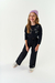 Blusa Menina Manga Longa Preto Abrange - comprar online