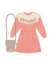 Vestido Infantil Manga Longa Moletom Com Bolsa Abrange - comprar online