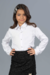 Camisa alongada em tricoline Branco Pakita