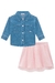 Conjunto de Shacket Jeans Bellini Saia Tule Infanti - comprar online