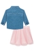 Conjunto de Shacket Jeans Bellini Saia Tule Infanti na internet