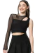 Cropped Juvenil Preto Poah Noah
