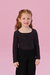 Cropped Menina Modelagem Manga Longa Petit Cherie