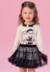 Conjunto Infantil Short Saia Preto Petit Cherie