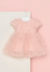 Vestido Infantil Rosa Tule Petit Cherie: