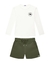 Conjunto blusa em ribana e short em corino peluciado Nina Go na internet