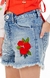 Short Jeans Cintura Alta com Bordado Luluzinha - comprar online
