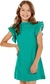 Vestido em Linho com Gola Alta de Babadinho Luluzinha