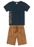 Conjunto infantil menino com camiseta e bermuda Brandili