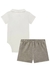 Conjunto de Body em Cotton Gravata e Bermuda em Mesclado Bicolor LucBoo - comprar online