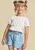 Blusa em Crepe Mônaco Branco Kukiê