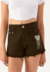Shorts Menina Juvenil Jeans Preto Vanilla Cream