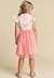 Vestido em Sarja Daryl Estampada e Tule Infanti - comprar online