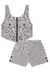 Conjunto de Blusa Top Cropped e Shorts em Moletinho Fresh Vic&Vicky