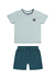 Conjunto Camiseta Pique Bermuda Moletom sem Felpa Verde Colorittá