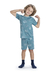 Pijama com Camiseta e Bermuda em Meia Malha Smile Elian - comprar online