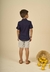 Conjunto camisa em cambraia de algodão e bermuda em sarja de alfaiataria texturizada. - comprar online