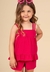 Conjunto em algodão texturizado Pink Pakita