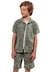 Conjunto inteiro estampado com linho Vigat