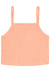Blusa Cropped Infantil Menina Sobreposição Laranja Neon Cinti - comprar online