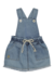 Jardineira Curta Bebê Menina Conjunto Jeans Sonho Mágico