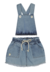 Jardineira Curta Bebê Menina Conjunto Jeans Sonho Mágico - comprar online
