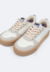 Tênis Feminino TWN 24 Bordado Branco e Nude