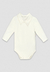 Body Bebê Off White Manga Longa Anjos Baby