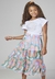 Conjunto Menina Shorts Saia Juvenil Mylu
