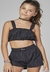 Conjunto Menina Shorts Top Sobreposição Juvenil Preto Mylu - Vim Vi Venci Moda Infantil e Teen