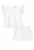 Conjunto Bebê Menina Bata E Short Laise Off White Mundo Cinti - comprar online