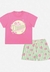 Pijama Infantil Menina Rosa E Verde Mundo Cinti - comprar online