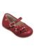 Sapato Infantil Pampili Mini Angel Flores e Pérolas Verniz Vermelho Peper